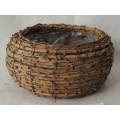 Handmade rattan bamboo basket